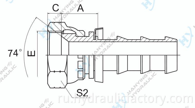 Jic Female 74 Cone Seat 26711 Po Drawing